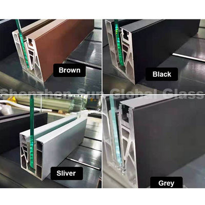 SZG U Canal sans cadre 12 mm Balcon en verre Barrières de bâtiments résidentiels