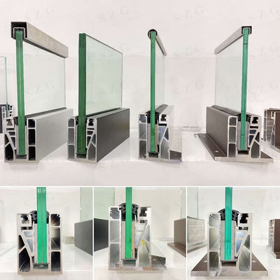 Barrière en verre en aluminium U de 12 mm personnalisable 304 SS Barrière sans cadre