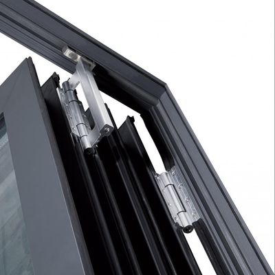 Vitres trempées en aluminium et fenêtres pliantes en chêne doré pour les centres de congrès