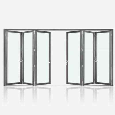 Vitres trempées en aluminium et fenêtres pliantes en chêne doré pour les centres de congrès