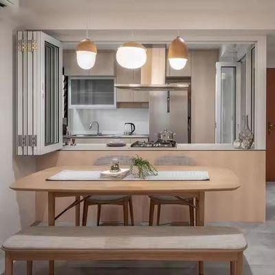 1.5mm fenêtres pliantes en aluminium Longue durée avec un motif de pliage horizontal et une finition de cadre anodisé