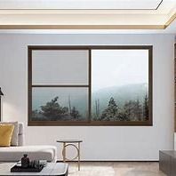 Fenêtres en aluminium à rupture thermique avec matériel en acier inoxydable pour la construction