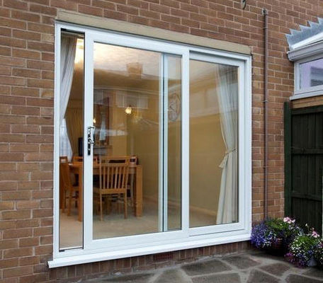 Porte coulissante en verre en aluminium avec verrouillage à plusieurs points