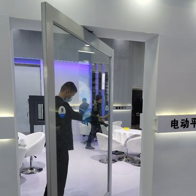 Cadre en alliage d'aluminium Design de luxe porte d'entrée pivotée en verre trempé stratifiée en tailles personnalisées pour le type de verre simple et double