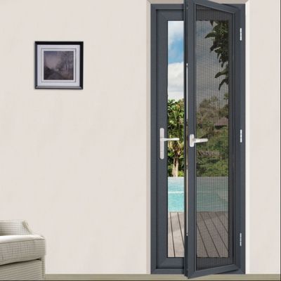 Porte pivotante en aluminium à double vitre Porte pivotante en aluminium à double charnière