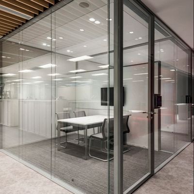 Porte pivotante en aluminium à double vitre Porte pivotante en aluminium à double charnière