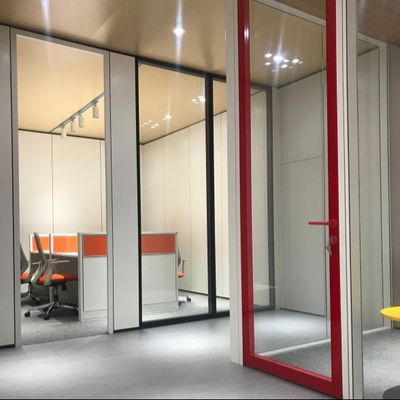 Porte pivotante en aluminium à double vitre Porte pivotante en aluminium à double charnière