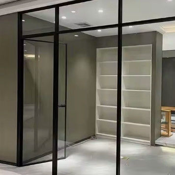 Y/N Porte pivotante en aluminium à écran d'insecte à double vitrage transparent et verrouillage magnétique