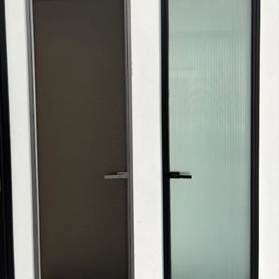 Y/N Porte pivotante en aluminium à écran d'insecte à double vitrage transparent et verrouillage magnétique