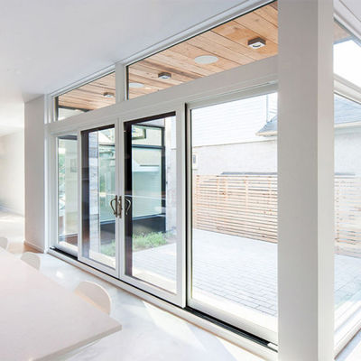 Profiles d'aluminium résistant au vent Porte coulissante de type verre verre trempé pour portes en acier inoxydable