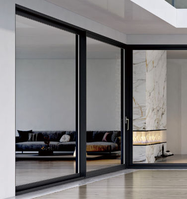 Porte coulissante en aluminium personnalisable avec une sécurité améliorée et un filet d'écran en acier inoxydable pour une durabilité de 50 ans