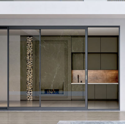 Porte coulissante en aluminium personnalisable avec une sécurité améliorée et un filet d'écran en acier inoxydable pour une durabilité de 50 ans