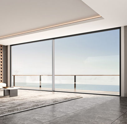 Méthode d'ouverture coulissante de porte coulissante en aluminium personnalisable et épaisseur de cadre de 1,2 mm à 2,2 mm pour les besoins personnalisés