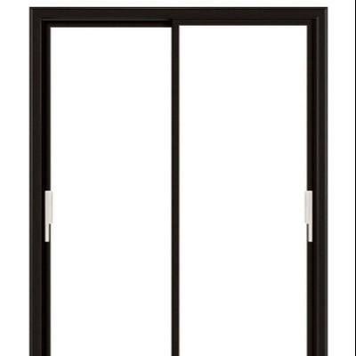 Porte en verre coulissante noire à verrouillage interne moderne personnalisée Porte en double verre