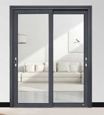 Porte coulissante en aluminium d'appartement ou de résidence avec fonction de prévention de la fumée d'huile de design moderne