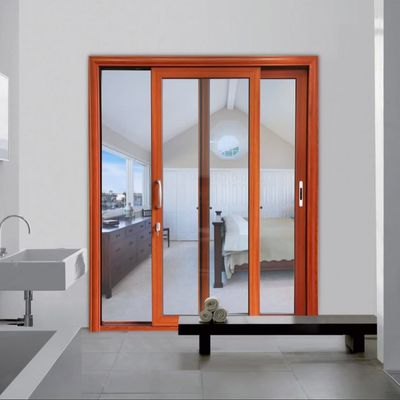 Porte coulissante en aluminium durable pour la prévention des fumées d'huile 50 ans Durée de vie et haute efficacité énergétique