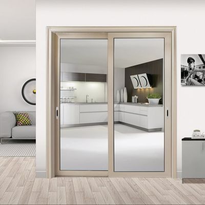 Porte coulissante en aluminium durable pour la prévention des fumées d'huile 50 ans Durée de vie et haute efficacité énergétique
