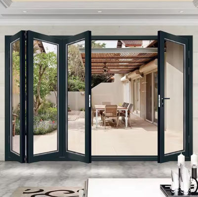 Porte à double battant en aluminium gris Faible entretien et options de verre transparent pour une efficacité élevée