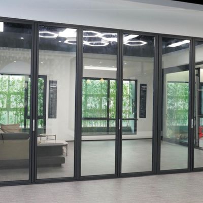 Porte à deux battants en aluminium imperméable à l'eau et à haute durabilité et efficacité énergétique