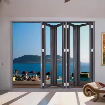 Porte à deux battants en aluminium imperméable à l'eau et à haute durabilité et efficacité énergétique