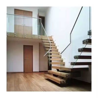 Escalier flottant personnalisable avec chaîne en acier au carbone solide