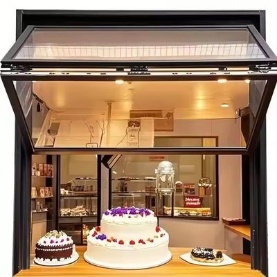 Fenêtres pliables en aluminium avec isolation acoustique, double vitrage et verre trempé solide