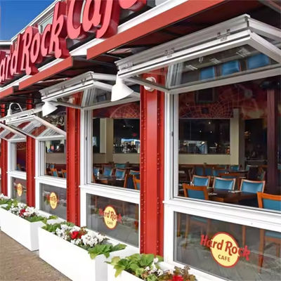 Fenêtre à double pliage en aluminium vertical, haute efficacité énergétique avec verre et cadre personnalisés