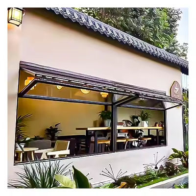 Fenêtre pliante en aluminium de style moderne avec verre trempé isolé et épaisseur de verre personnalisée