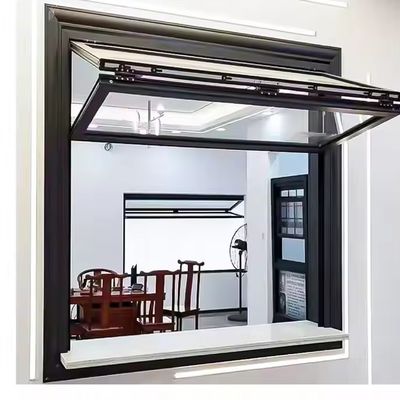 Fenêtre pliante en aluminium de style moderne avec verre trempé isolé et épaisseur de verre personnalisée