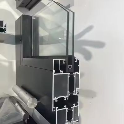 Fenêtre pliante en aluminium de style moderne avec verre trempé isolé et épaisseur de verre personnalisée
