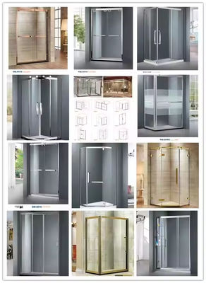 Salle de bains douche en verre trempé porte douche cloison avec style cadre mince