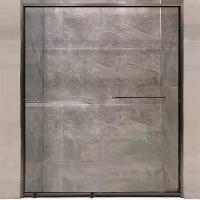 Conception sans cadre Installation facile Porte coulissante de douche en double verre de 8 mm