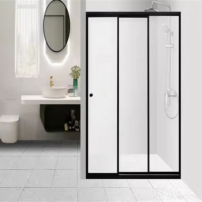 Conception sans cadre Installation facile Porte coulissante de douche en double verre de 8 mm