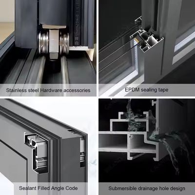 Porte coulissante pliante de patio en verre et aluminium à cadre blanc robuste