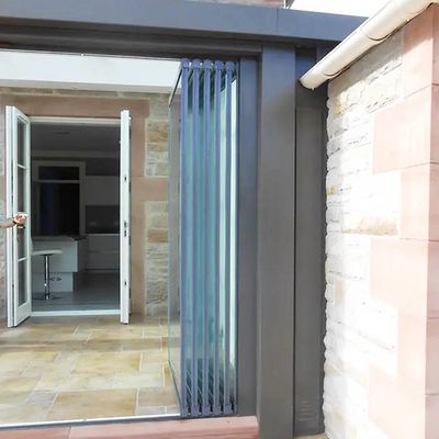 Porte à double vitrage pliable sans cadre Porte de patio en verre rétractable