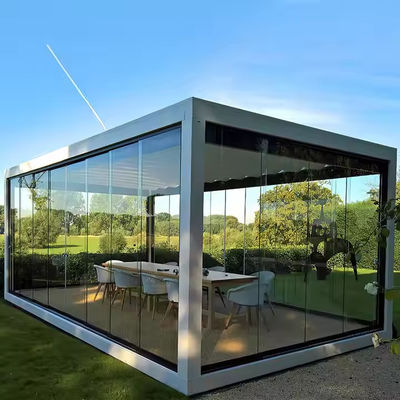 Rideau de porte en verre trempé pliant coulissant sans cadre, porte de séparation de balcon