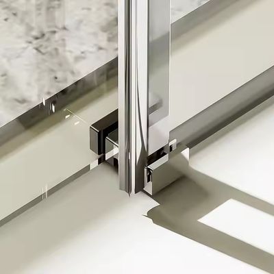Encadrement de porte de salle de bain intérieure en aluminium, cloison de douche en aluminium avec verre trempé