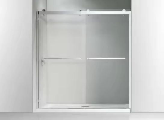 Encadrement de porte de salle de bain intérieure en aluminium, cloison de douche en aluminium avec verre trempé