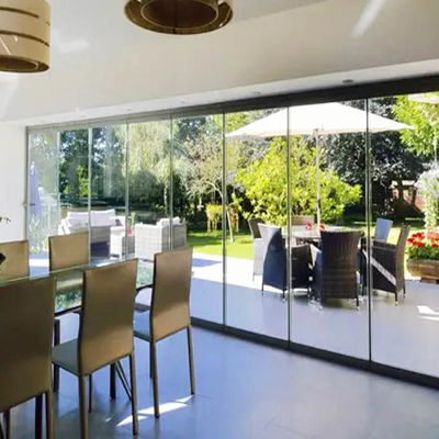 Porte pliante en aluminium personnalisable avec profilé 6063-T5 et verre trempé de 12 mm