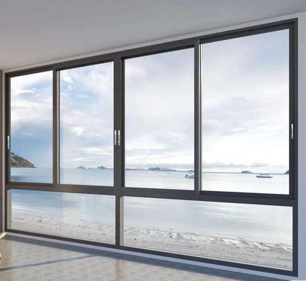 Fenêtres coulissantes horizontales en aluminium à double vitrage de qualité supérieure, norme européenne