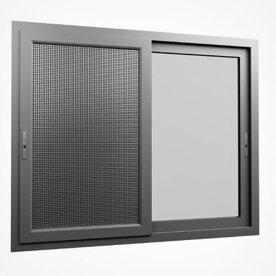 Fenêtre coulissante à double vitrage avec cadre en alliage d'aluminium et verre isolant pour une durée de vie de 50 ans