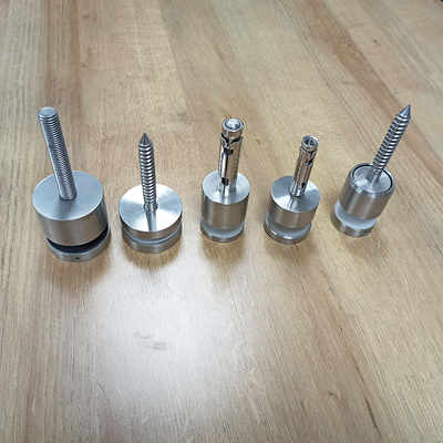 Système de garde-corps en verre avec entretoises réglables en acier inoxydable 304/316, diamètre 30 mm/42,4 mm, pour verre de 8-12 mm