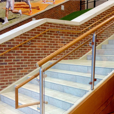 Panneau de verre trempé sans cadre Escalier garde-corps réglable conception de la pince à arc 304 316