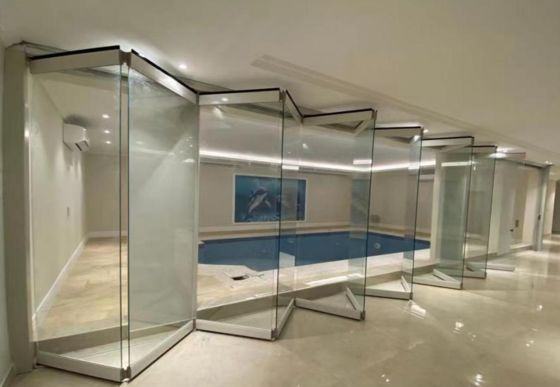 Résistant aux typhons Vitre trempé porte bipliée haute sécurité personnalisable