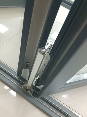 Porte pliante en aluminium empilable et robuste Porte pliante en aluminium gris de design moderne