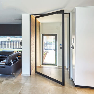 Porte pivotante de sécurité en acier de fer de verre feuilleté trempé clair de 6+6mm 8+8mm