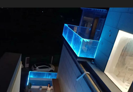 Installation facile Réglisse en verre en aluminium en U avec lumière LED