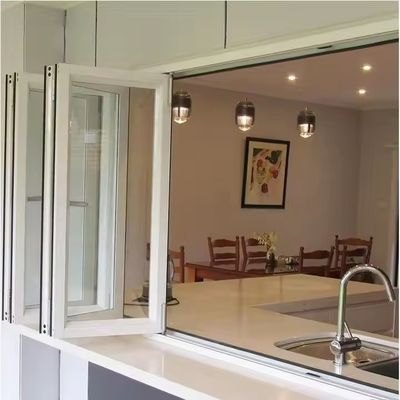 1.5mm fenêtres pliantes en aluminium Longue durée avec un motif de pliage horizontal et une finition de cadre anodisé