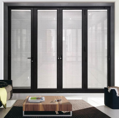 Résistant aux ouragans extérieur porte pliante en aluminium patio portes pliantes porte pliante accordéon porte en verre pliante