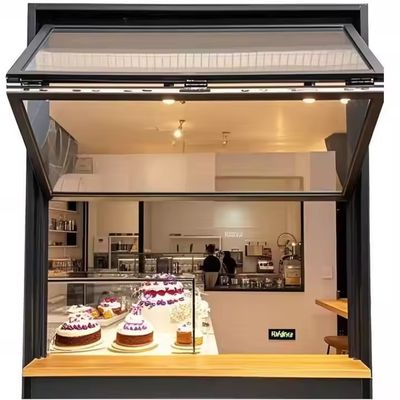 Fenêtres pliables en aluminium avec isolation acoustique, double vitrage et verre trempé solide